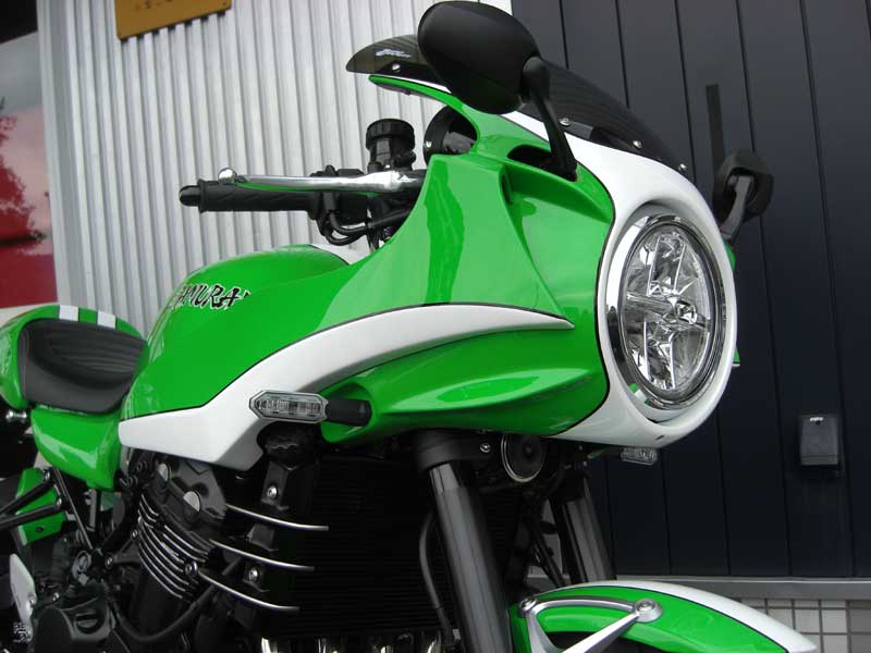 Z900RS/Z900RSCAFE('18-20) ラジエータシュラウド FRPブラックゲル（未