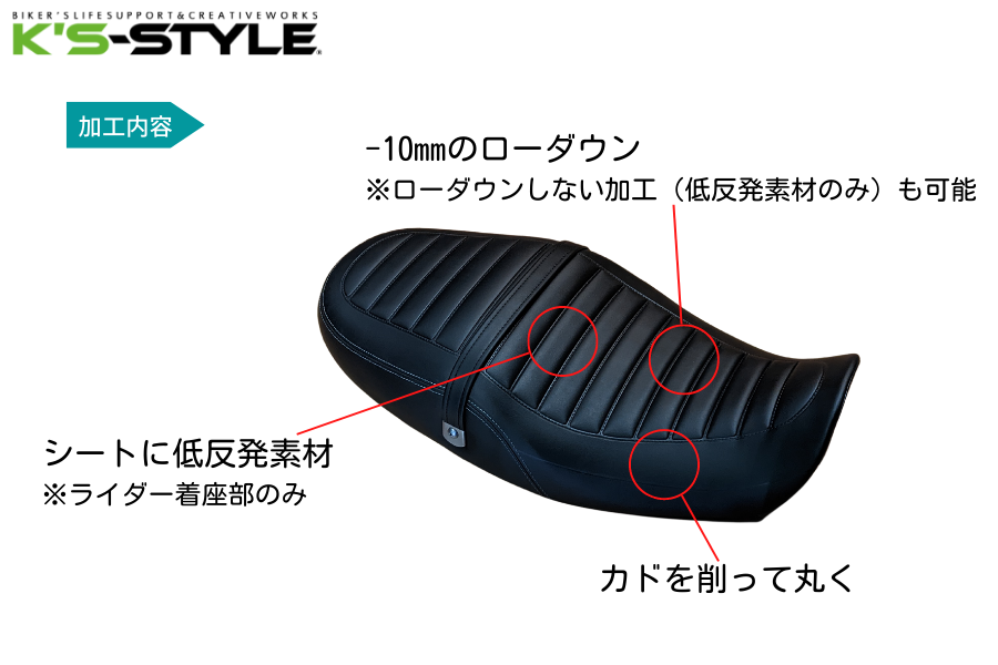 Z900RS('26-) 低反発ローシート(-15mm) *CAFEにも装着可