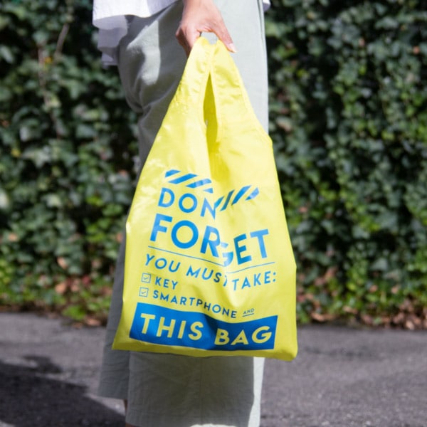 パッカブルエコバッグ DON'T FORGET<イエロー> | エコバッグ