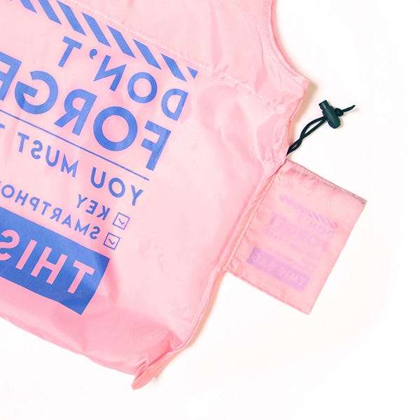 パッカブルエコバッグ DON'T FORGET<ピンク> | エコバッグ | KUCHI