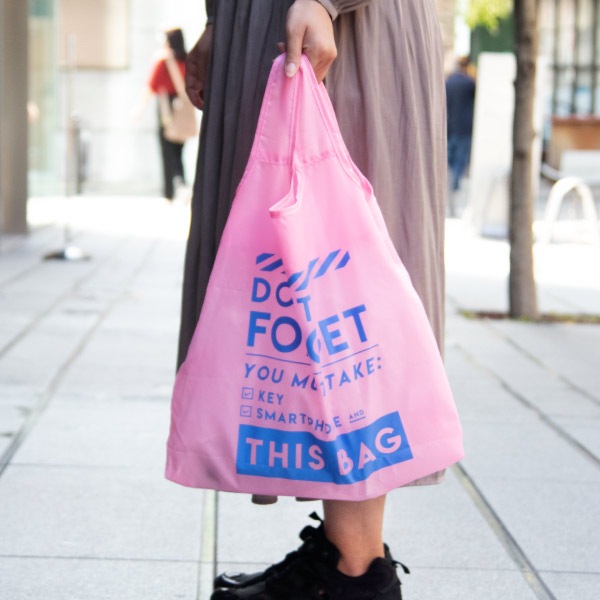 パッカブルエコバッグ DON'T FORGET<ピンク> | エコバッグ | KUCHI