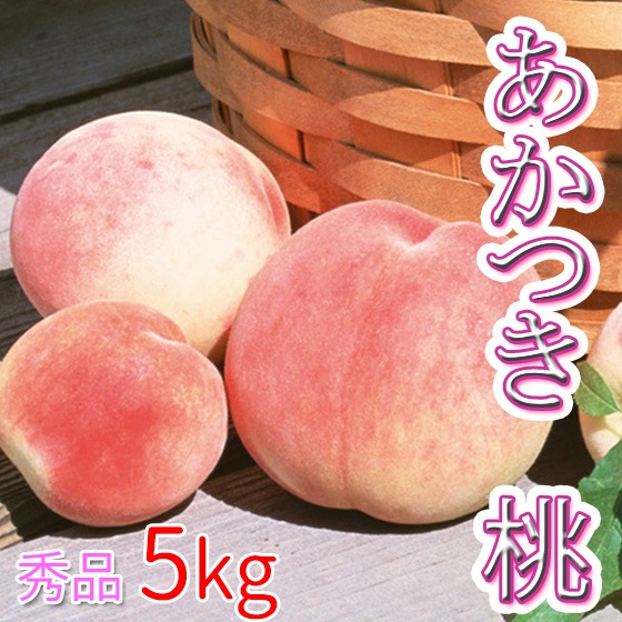 あかつき 桃 秀小玉5kg 白桃×白桃の品種。果肉がしっかりしていて糖度