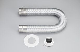 【リンナイ】衣類乾燥機オプション品　ダンパー付排湿管セット（パイプフード付属なし）　φ80