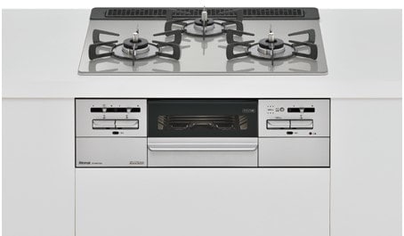 【リンナイ】ビルトインガスコンロ Mytone マイトーン シルキーシルバー×シルバー レンジフード連動 幅60cm 左右強火力 ココットプレート付属 RHS31W35T2DGAVW (商品のみ 工事オプションあり)