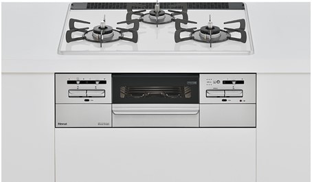 【リンナイ】ビルトインガスコンロ Mytone マイトーン ミストホワイト×シルバー 幅60cm 左右強火力 ココットプレート付属 RS31W35P48DGVW (商品のみ 工事オプションあり)