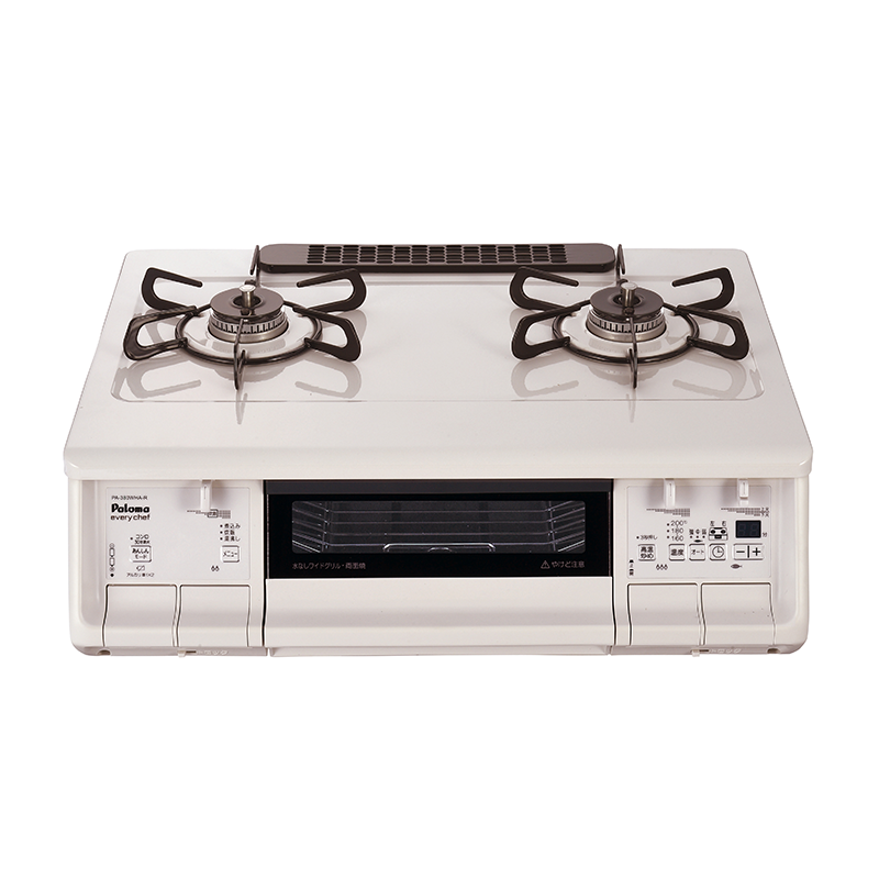 【パロマ】ガステーブルコンロ　everychef/エブリシェフ　ナチュラルホワイト　[ 幅59㎝/ 強火力：右 ]　PA-380WHA-R （商品のみ/工事オプションあり）