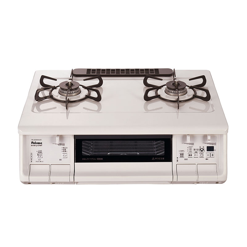 【パロマ】ガステーブルコンロ　everychef/エブリシェフ　ナチュラルホワイト　[ 幅59㎝/ 強火力：右 ]　PA-380WHA-R （商品のみ/工事オプションあり）
