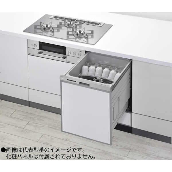 【リンナイ】食器洗い乾燥機　深型　おかってカゴ　ステンレス調ハーフミラー　自立脚付きタイプ [ハイグレード / 幅45㎝/ ドアパネル型]　RSW-SD401LPEA　（商品のみ/工事オプションあり）