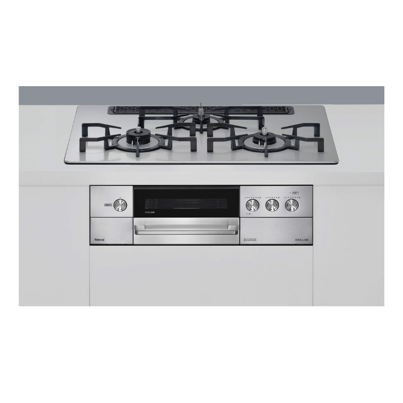 【リンナイ】ビルトインガスコンロ GRILLER グリレ オーブン接続仕様 レンジフード連動 強火力:左 幅75cm RHS71W34ALRSL (商品のみ 工事オプションあり)