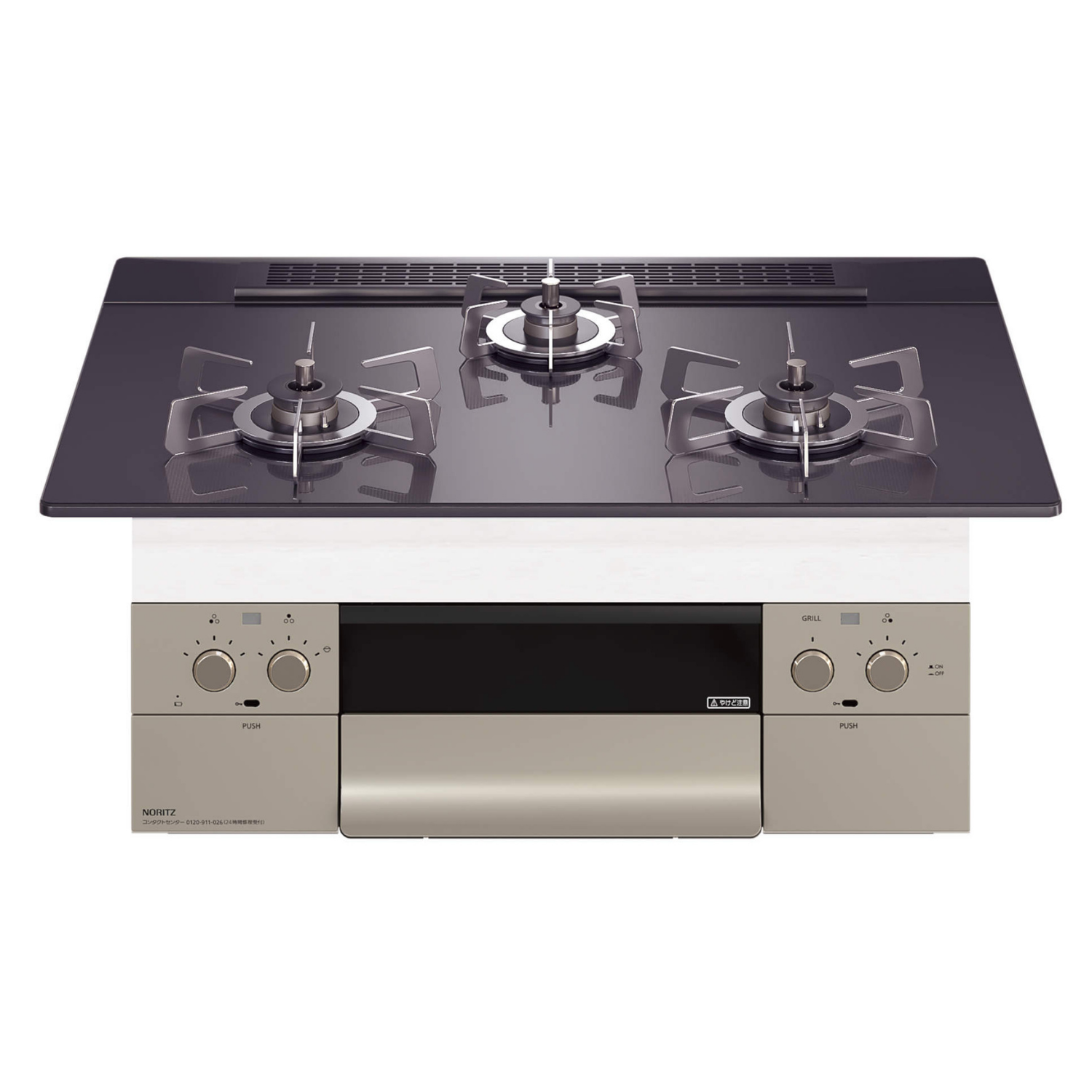ノーリツ】ビルトインコンロ Orche/オルシェ FLAT レンジフード連動