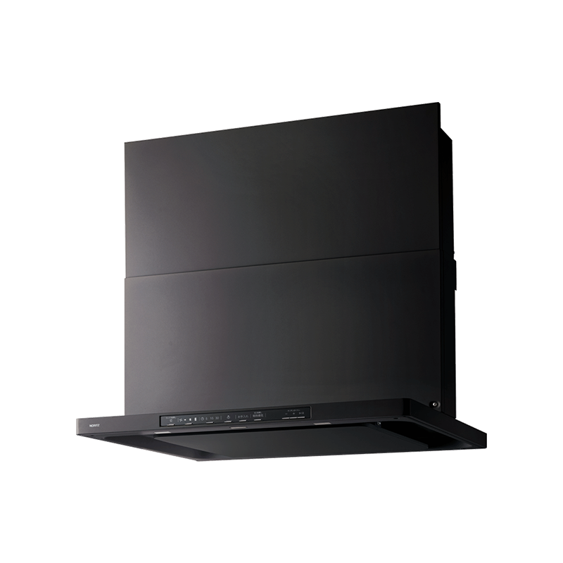 【ノーリツ】レンジフード　Curara /クララ　スリム型ノンフィルター　コンロ連動なし　[幅90㎝ / ブラック]　NFG9S25MBA （商品のみ／工事オプションあり）