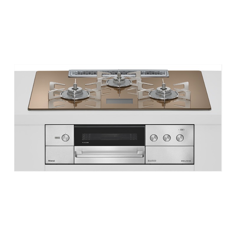 【リンナイ】デリシア DELICIA ビルトインガスコンロ 幅75cm RHS71W38M AC100V電源 レンジフード連動 ココット付属(VCSTW VNSTW VCBW VNBW) オーブン接続あり(商品のみ 工事オプションあり)