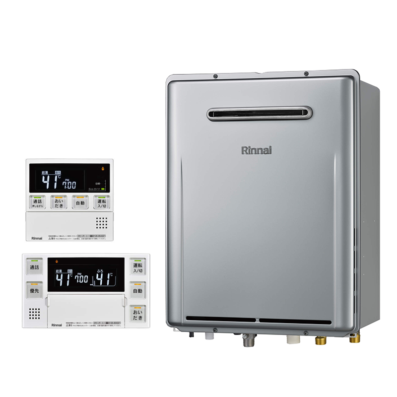 リンナイ】ガスふろ給湯器+リモコンセット 屋外壁掛型 24号 フルオート
