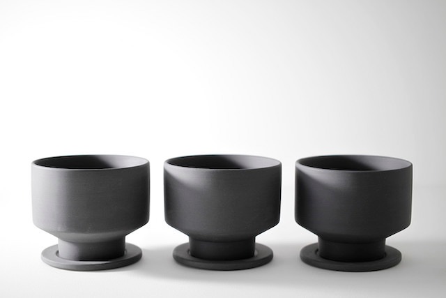 hanai チャコールグレーS Hanase - S (Dark Grey) | POT,POT & SAUCER | KUKUNOCHI