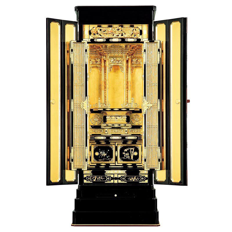 浄土真宗本願寺派用金仏壇 「神楽・西」18号 （317-4） 幅63cm|金仏壇|仏壇