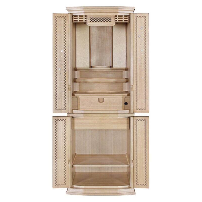 仏壇 モダン仏壇 「エクレール」 タモ 16×45号 （v11-131-3-2）/家具調仏壇 モダン仏壇 床置き 仏壇台付き リビング 仏壇 上下セット モダン 送料無料|床置き仏壇|仏壇