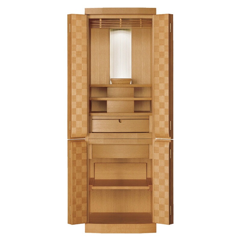 国産仏壇 モダン仏壇 「ルデグンデ」 ナラ 15×47号 （v11-090-2-1）/家具調仏壇 モダン仏壇 床置き 仏壇台付き リビング 仏壇 上下セット モダン 送料無料|床置き仏壇|仏壇