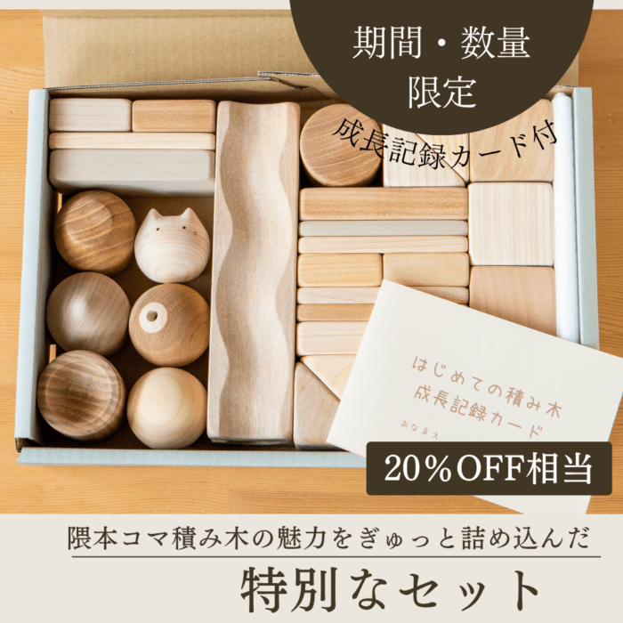 伸芽会　積み木セット スタイルブック付き はじめての積み木 特別セット｜隈本コマ公式オンラインショップ