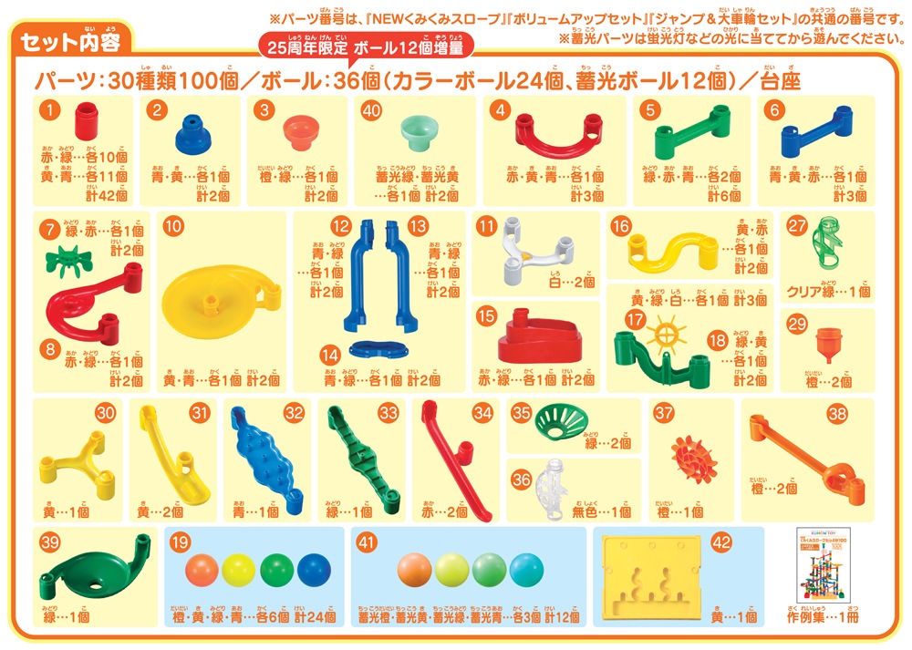 NEWくみくみスロープたっぷり100 25周年限定ボール増量セット 