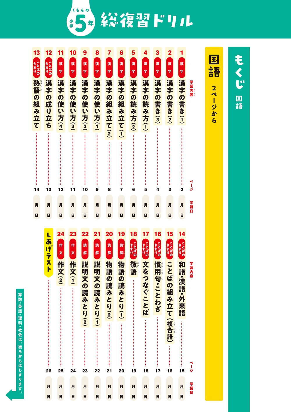 くもんの小学5年総復習ドリル（改訂版11月上旬発売予定） | 問題集