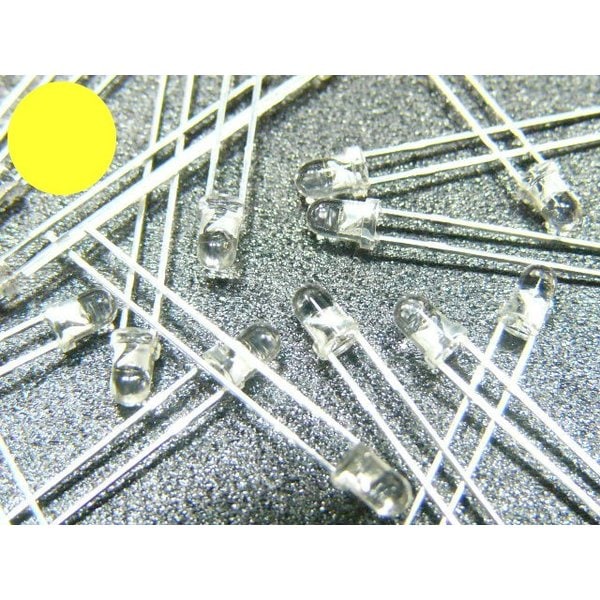 LED 3mm 砲弾型 1000mcd 黄緑 10個