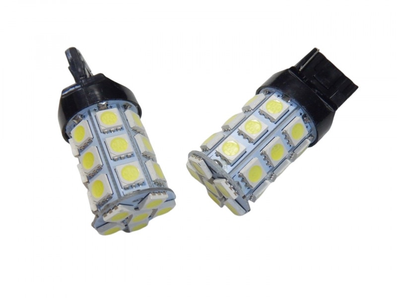 LED T20 標準 バックライト 10個 27SMD 5050 白 シングル球