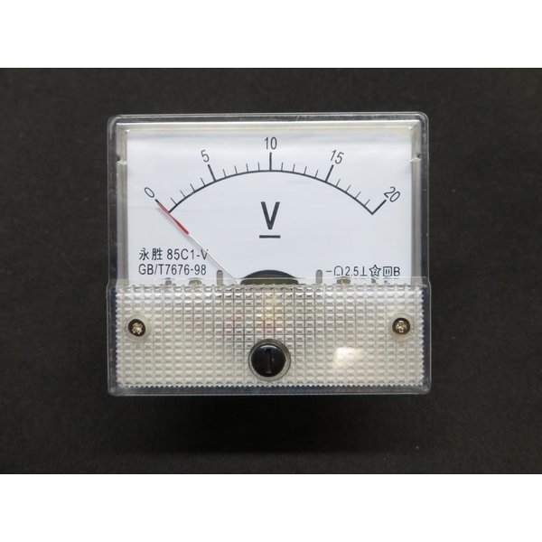 DC20V アナログ電圧計 パネルメーター - 電子パーツ通販のKURA 本店