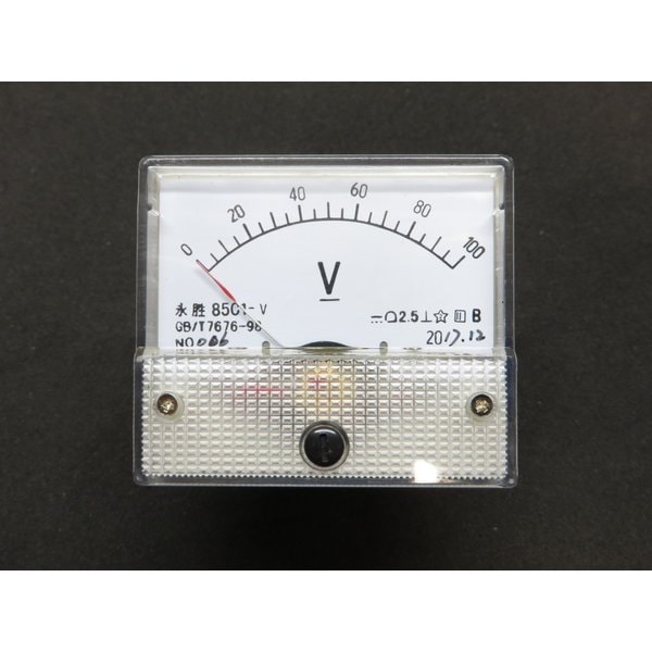 DC100V アナログ電圧計 パネルメーター
