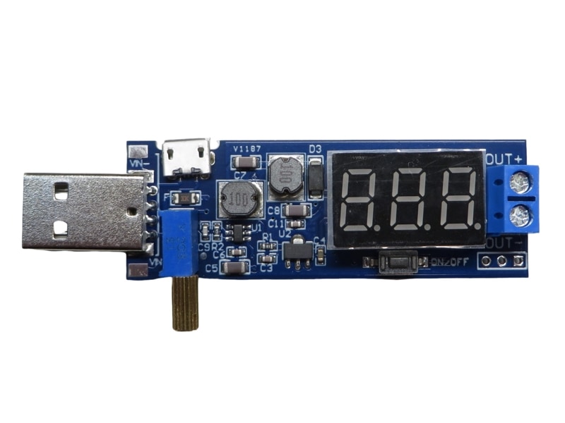USBパワーモジュール 入力 DC5V 出力 DC1.2V-24V DC-DC 昇圧降圧コンバータ 電圧レギュレータ MicroUSB入力対応