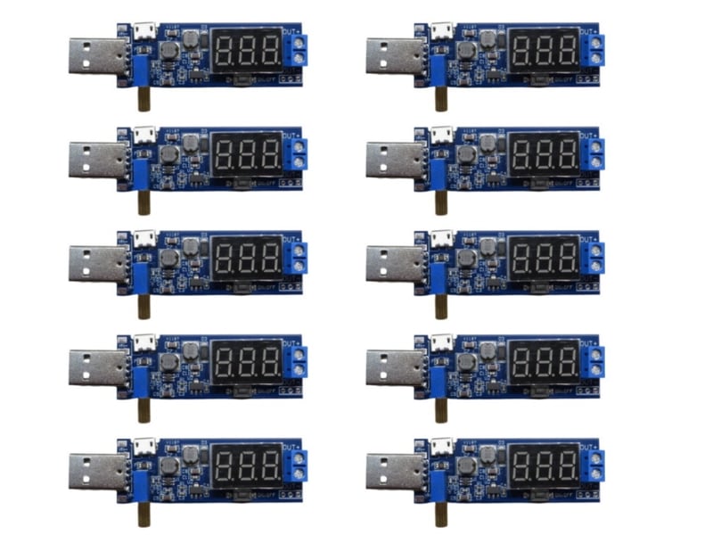 USBパワーモジュール 10個 入力 DC5V 出力 DC1.2V-24V DC-DC 昇圧降圧コンバータ 電圧レギュレータ MicroUSB入力対応