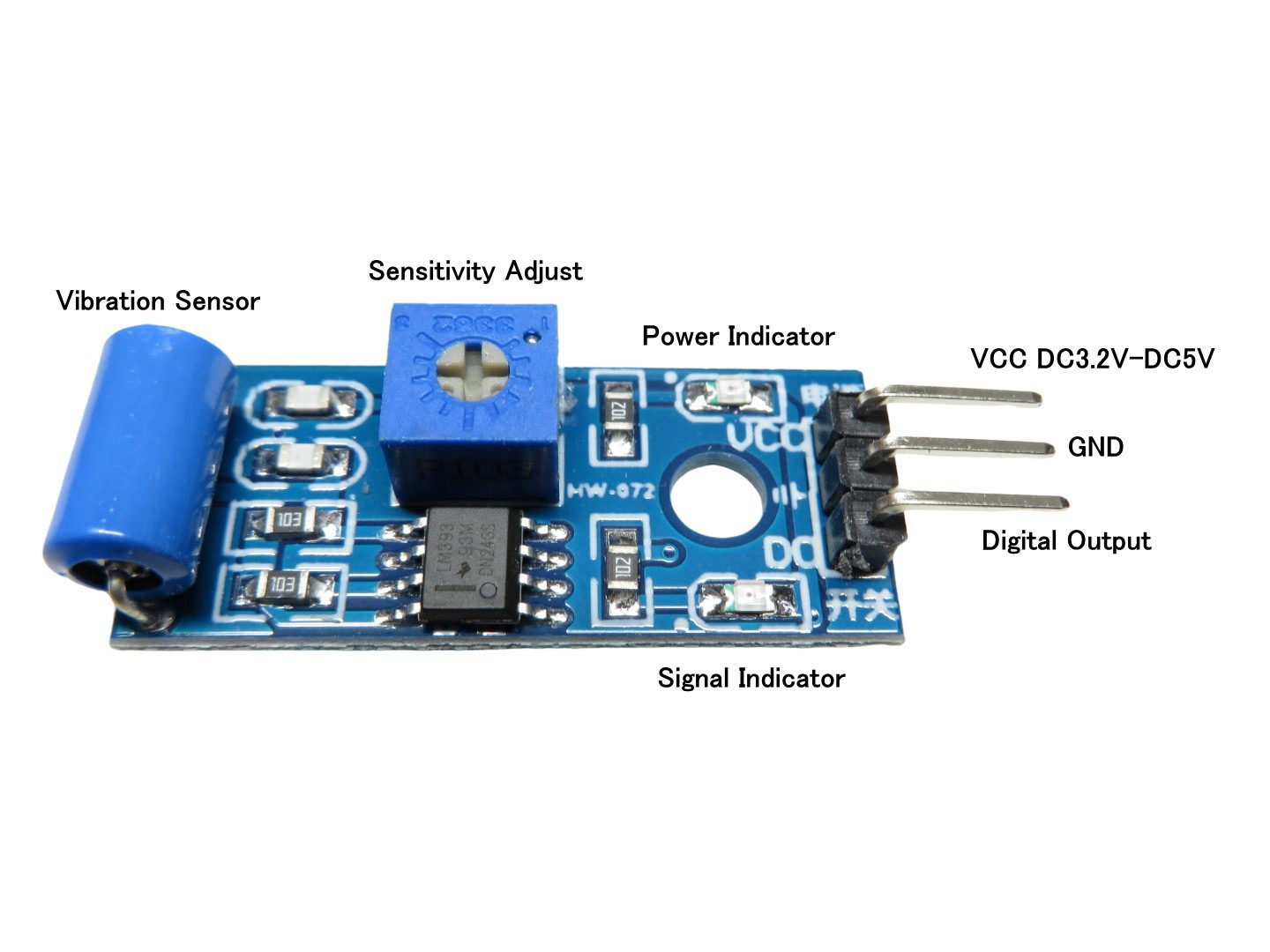 SW-420 1個 振動センサーモジュール ノーマルクローズタイプ Arduino