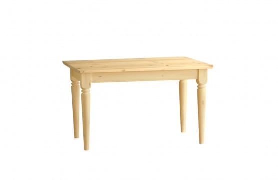 無塗装の家具 パイン ダイニングテーブル 丸脚