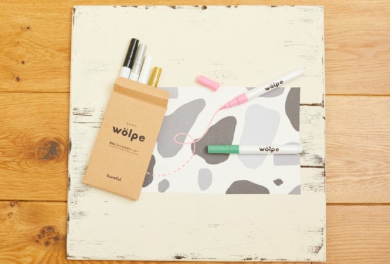 貼って、はがせる壁紙シール wolpeにかける水性マーカー 6色セット