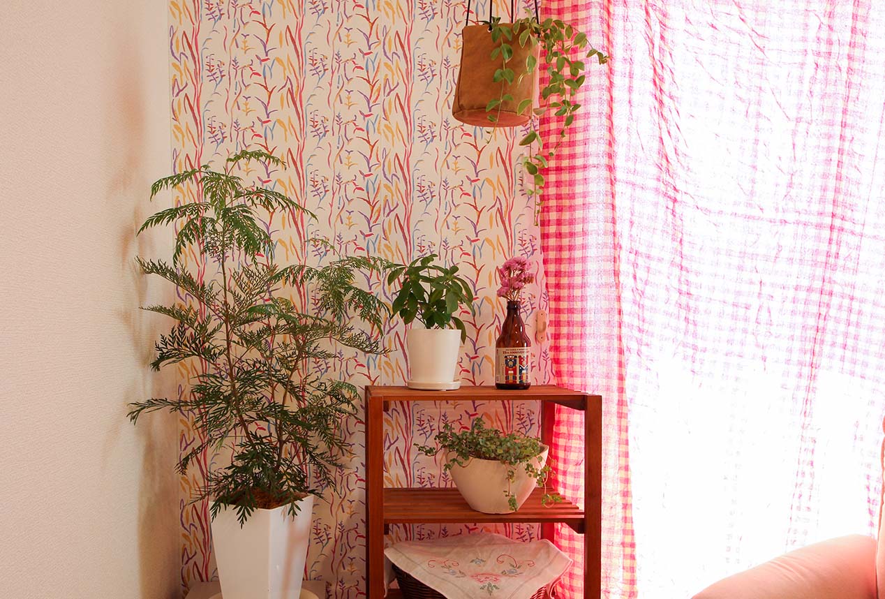 貼って、はがせる壁紙シール wolpe GARDEN 幅45cm x 長さ2.5ｍ