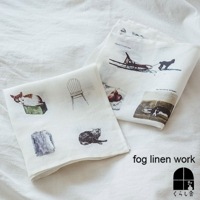 fog linen work フォグリネンワーク MISATO OGIHARA ハンカチ 猫との暮らし 犬との暮らし|fog linen work　雑貨|ブランド別