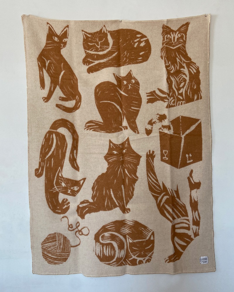 Lapuan Kankurit ラプアンカンクリブラウンブランケット 羊