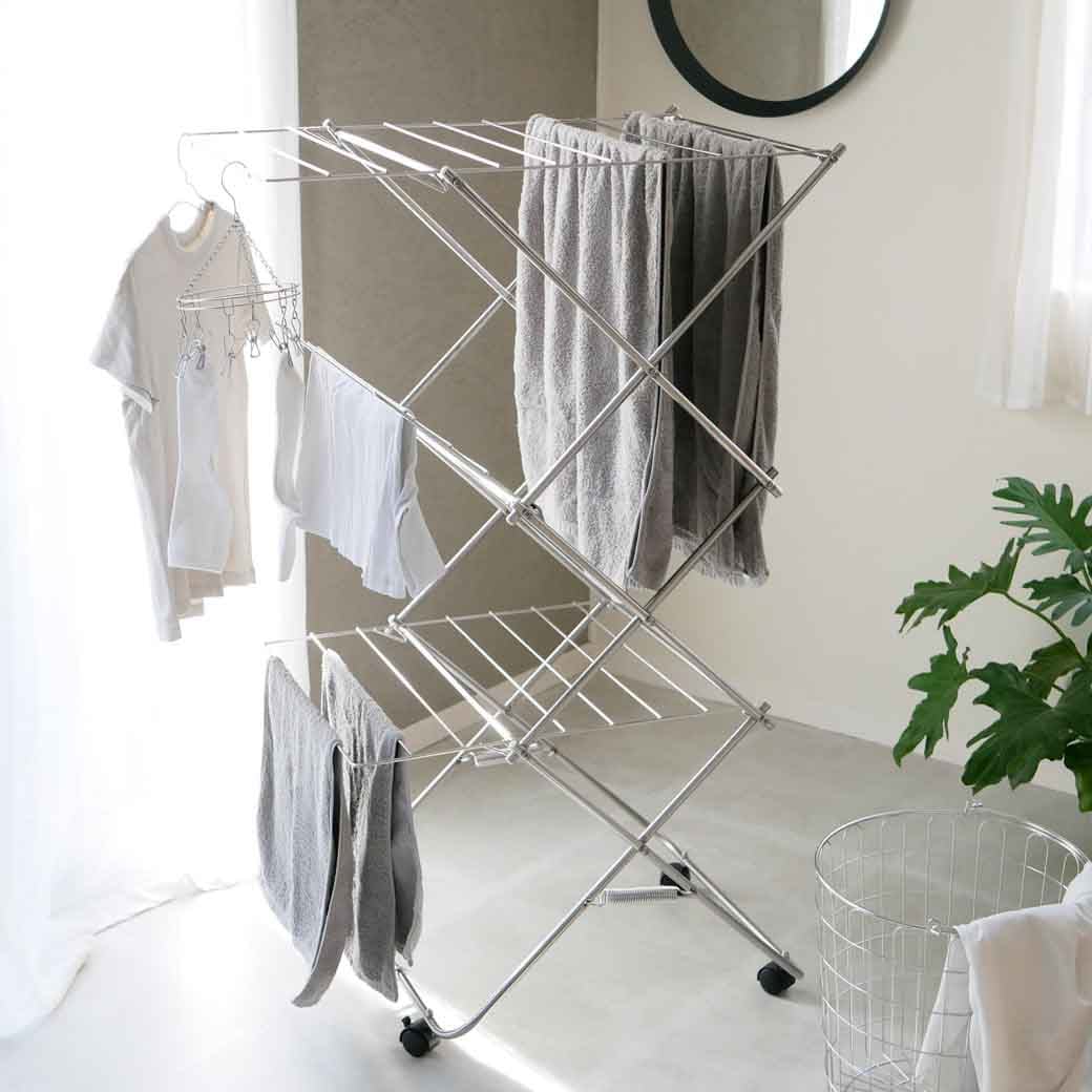 SENPRE】タワー型室内物干し 小｜洗濯・ランドリー用品