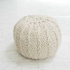 【美品】Jasleen Overseas ニットプフLサイズ Jasleen Overseas-Knitted pouf（ニットプフ） | craft ness