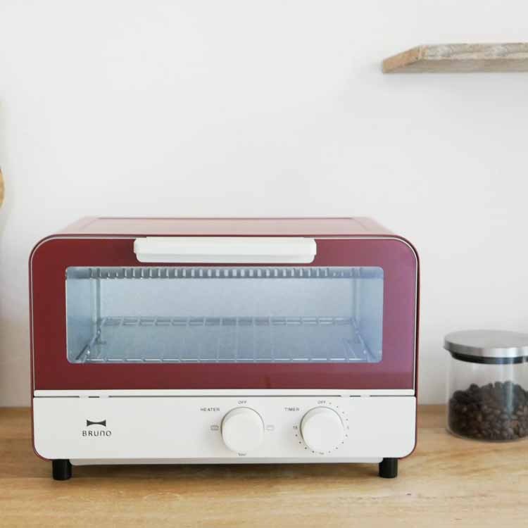 新品未使用　BRUNO ブルーノトースター グリル 2枚焼き 魚焼き レッド 赤 新品未使用 BRUNO ブルーノトースター グリル 2枚焼き 魚焼き レッド 赤