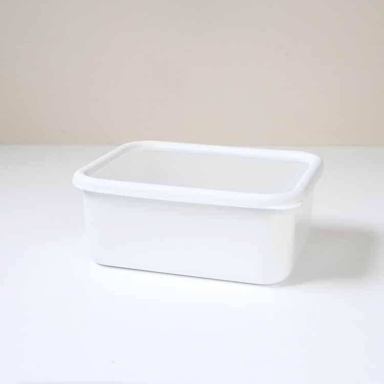 konte 深型角容器 [L]/リリーホワイト KE-DL/LW｜キッチン用品,保存