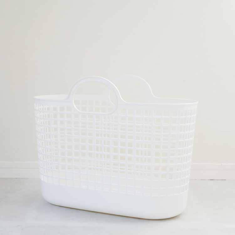like-it】 タウンバスケット ホワイト｜洗濯・ランドリー用品