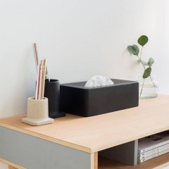 ideaco】 bar grande ティッシュケース ストーンサンドホワイト