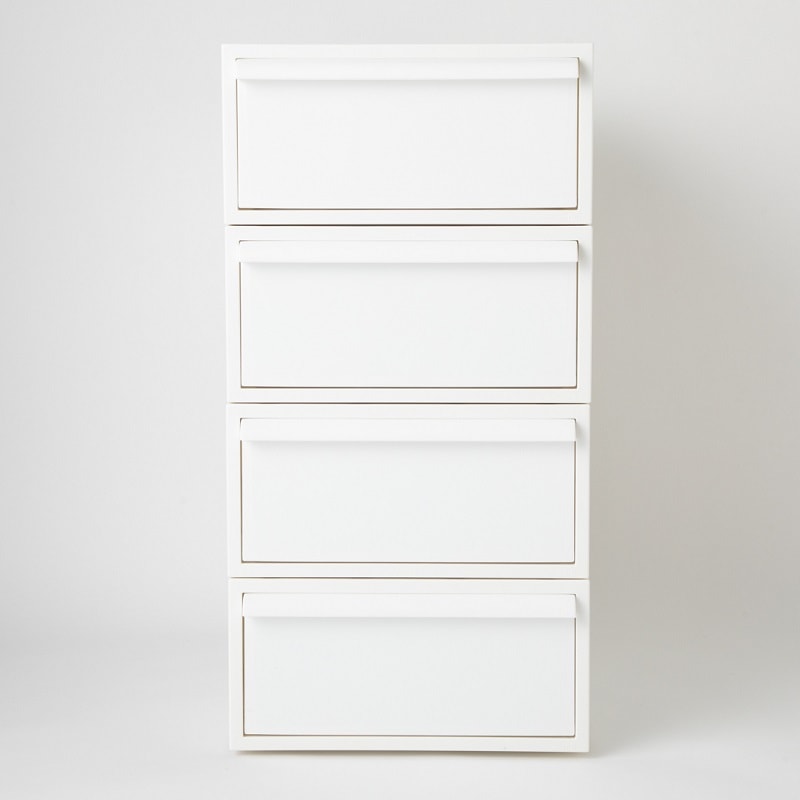 like-it】 クローゼットシステム 引出し S 4個組 オールホワイト｜寝室