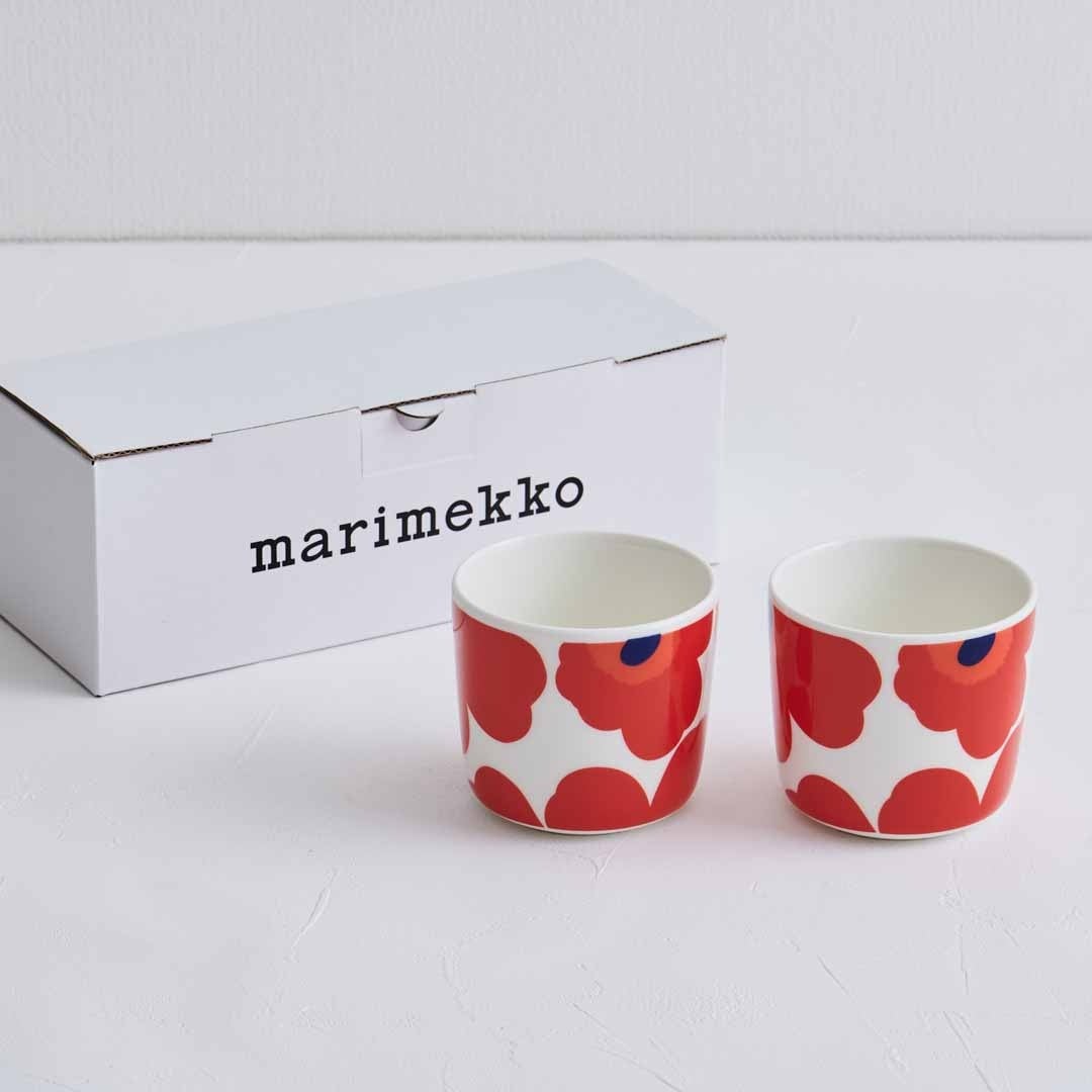 「大人気 新入荷 新品」に該当するファッション通販 marimekko】 ウニッコ ラテマグ 2個セット レッド｜キッチン用品 食器