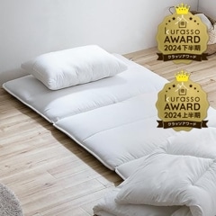 手作りコットンS敷ふとん２枚セットA:B(シングル)内閣総理大臣賞受賞 洗える敷き布団 洗濯ネット付SKF-WB05-SNホワイト｜SIMPLE STYLE