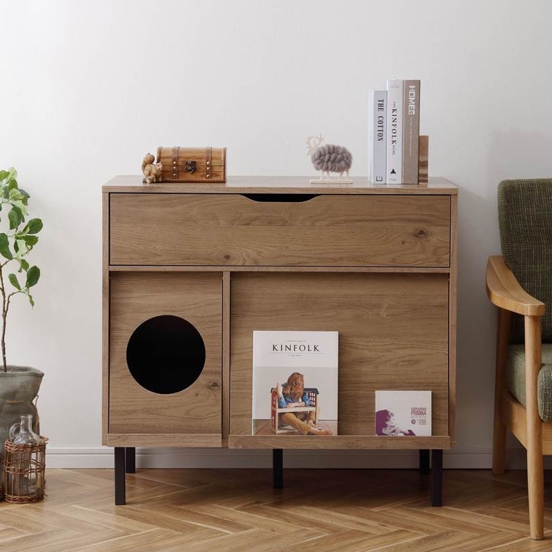 アイリスオーヤマ】キャットトイレタリーキャビネット収納付きCTC-890S