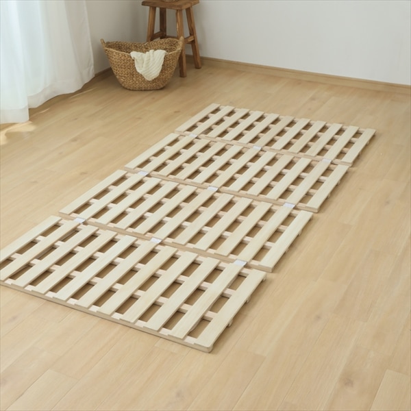 【マメ様専用】シングル四つ折り桐すのこベッド