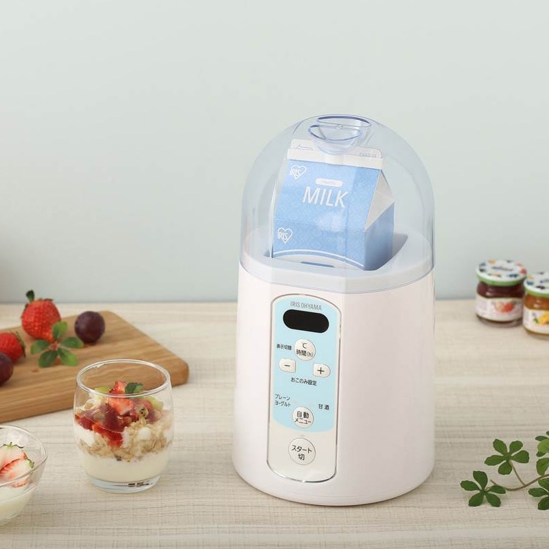アイリスオーヤマ ヨーグルトメーカー 温度調節 機能付き ホワイト : アイリスオーヤマ ヨーグルトメーカー プレミアム 温度