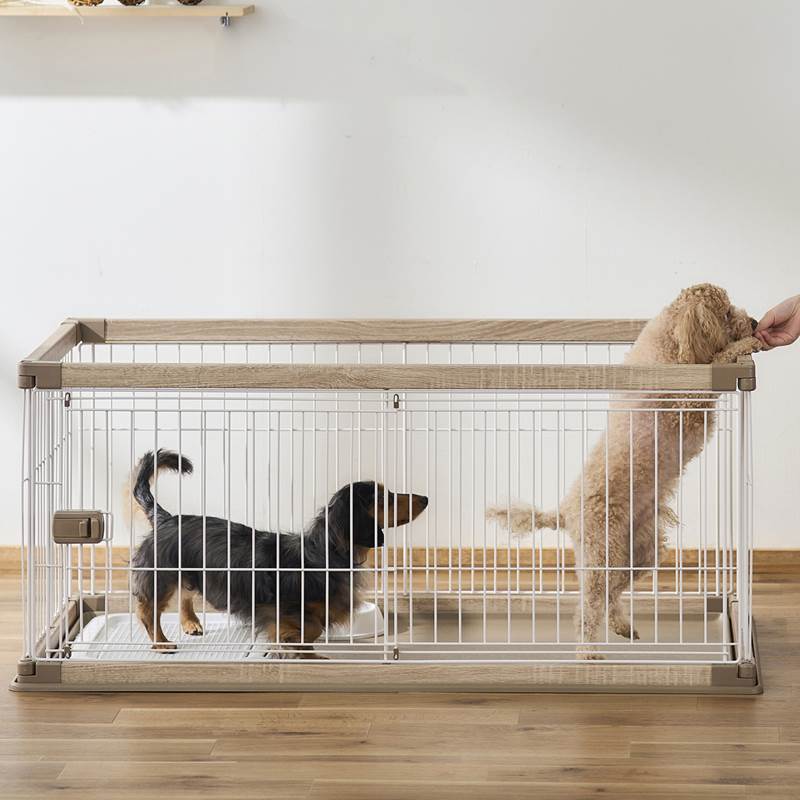 アイリスオーヤマ中型犬用ケージ ライトナチュラル PWSR-1280V