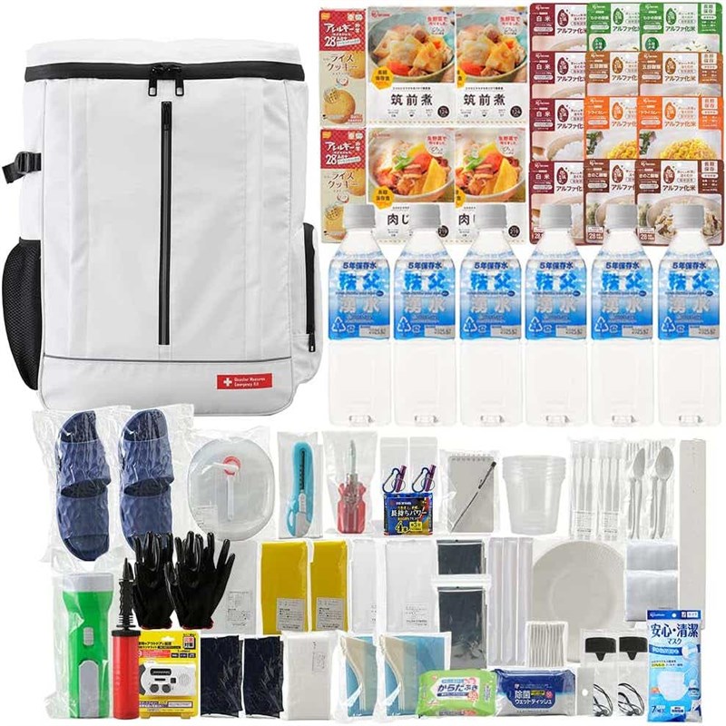 防災セット 67点 2人用 バックパック型（アイリスオーヤマ） アイリスオーヤマ】防災リュックセット 2人用 67点 食品付き NBS2-67